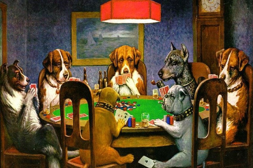 Paintings devoted to gambling